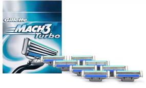 img 1 attached to Gillette Mach 3 Turbo Razor Refill Cartridges - 8 Count (May Vary)