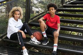 img 1 attached to Champion Hertiage Script Short Stealth Boys' Clothing : Active