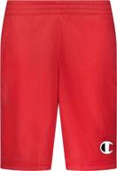champion hertiage script short stealth boys' clothing : active логотип