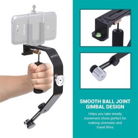 img 2 attached to 🎥 Movo Handheld Video Stabilizer System for GoPro Hero, HERO2, HERO3, HERO4, HERO5, HERO6, HERO7 &amp; Apple iPhone 5, 5S, 6, 6S, 7, 8, X, XS, XS Max, Samsung Galaxy + Note Smartphones: Enhancing Stability for Your Videos