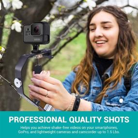 img 3 attached to 🎥 Movo Handheld Video Stabilizer System for GoPro Hero, HERO2, HERO3, HERO4, HERO5, HERO6, HERO7 &amp; Apple iPhone 5, 5S, 6, 6S, 7, 8, X, XS, XS Max, Samsung Galaxy + Note Smartphones: Enhancing Stability for Your Videos