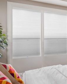 img 1 attached to 🌗 CHICOLOGY Day N' Night Cotton Cordless Cellular Shades for Privacy and Blackout - 30" W x 48" H