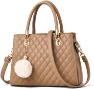 👜 women's leather shoulder satchel handbags & wallets - stylish totes included logo