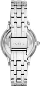 img 2 attached to ⌚ Женские кварцевые наручные часы Fossil трех стрелочные из нержавеющей стали для женщин