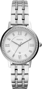 img 4 attached to ⌚ Женские кварцевые наручные часы Fossil трех стрелочные из нержавеющей стали для женщин