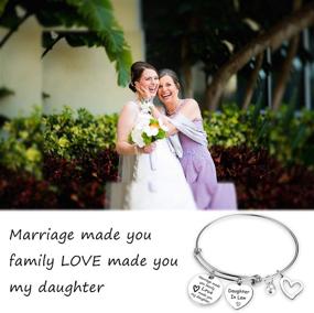 img 1 attached to 👰 Daughter in Law Bracelet: Marriage Bonded You to My Family, Love Embraced You as My Daughter - Bangle Daughter in Law Jewelry, Ideal Bride-to-Be Gift