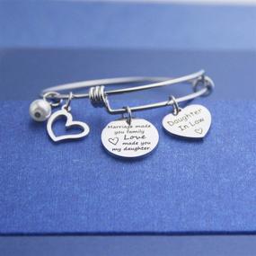 img 3 attached to 👰 Daughter in Law Bracelet: Marriage Bonded You to My Family, Love Embraced You as My Daughter - Bangle Daughter in Law Jewelry, Ideal Bride-to-Be Gift