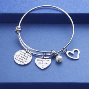 img 4 attached to 👰 Daughter in Law Bracelet: Marriage Bonded You to My Family, Love Embraced You as My Daughter - Bangle Daughter in Law Jewelry, Ideal Bride-to-Be Gift