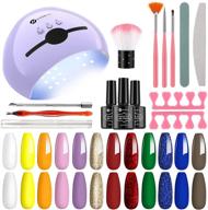 💅 slopehill gel nail polish kit - uv light 48w led nail lamp - 12 colors gel nail polish set - soak off base and top coat - nail tools - nail art starter kit - salon or diy home gift for women logo