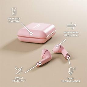 img 3 attached to 🎧 Experience Wireless Bliss with Happy Plugs Air 1 Plus: High-End True Wireless Bluetooth Earbuds in Pink Gold, with Long Battery Life and Versatile Compatibility