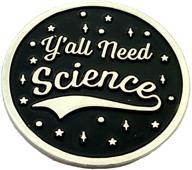 science enamel lapel pin - embrace the need for science - funny hat pin - enamel pins logo