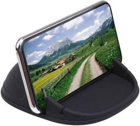 img 4 attached to 📱 Staont Silicone Car Phone Holder: Anti-Slip Dashboard Mount for iPhone, Samsung, Android & More