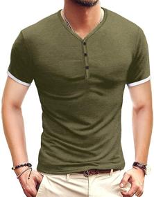 img 4 attached to 👕 KUYIGO Henleys T Shirts with Buttons Placket - Classic Men's Clothing Shirts
