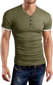 img 3 attached to 👕 KUYIGO Henleys T Shirts with Buttons Placket - Classic Men's Clothing Shirts
