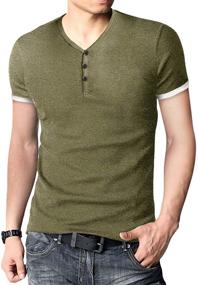 img 1 attached to 👕 KUYIGO Henleys T Shirts with Buttons Placket - Classic Men's Clothing Shirts