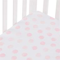 🎀 andi mae crib sheet - watercolor pink dots - premium jersey cotton - perfect fit for standard crib or toddler mattresses logo