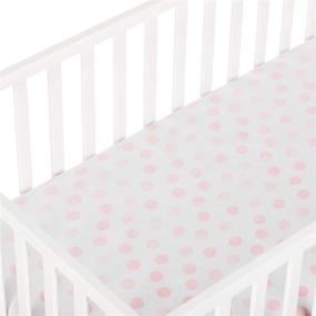 img 2 attached to 🎀 Andi Mae Crib Sheet - Watercolor Pink Dots - Premium Jersey Cotton - Perfect Fit for Standard Crib or Toddler Mattresses