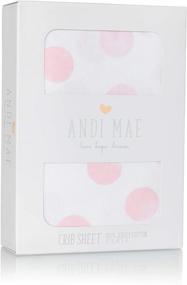 img 3 attached to 🎀 Andi Mae Crib Sheet - Watercolor Pink Dots - Premium Jersey Cotton - Perfect Fit for Standard Crib or Toddler Mattresses