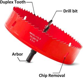 img 2 attached to 🔧 Hordion Bi Metal Drilling Cornhole Plasterboard Tools: The Ultimate Cutting Solution with Hole Saws & Accessories