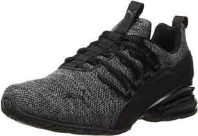 img 4 attached to PUMA Axelion Graphic Running Black Grey Men's Shoes