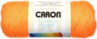 ярко-оранжевая пряжа caron simply soft в однотонной цветовой гамме (3 упаковки) - h97003-9774. логотип