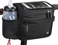 rhinowalk insulated handlebar bag: bike front storage with shoulder strap logo