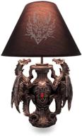 🐉 enchanting illumination: unleash the power of gothic guardians with the medieval dragons table lamp логотип