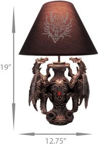 img 1 attached to 🐉 Enchanting Illumination: Unleash the Power of Gothic Guardians with the Medieval Dragons Table Lamp