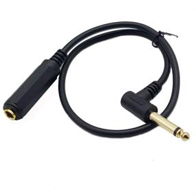 img 3 attached to 🎧 Seadream 50cm Mono 1/4 Inch Female to Right Angle Male Audio Extension Cable: Enhance Sound Connectivity with 1pc