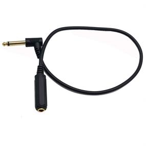 img 2 attached to 🎧 Seadream 50cm Mono 1/4 Inch Female to Right Angle Male Audio Extension Cable: Enhance Sound Connectivity with 1pc