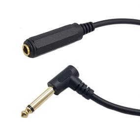 img 1 attached to 🎧 Seadream 50cm Mono 1/4 Inch Female to Right Angle Male Audio Extension Cable: Enhance Sound Connectivity with 1pc