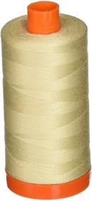 img 1 attached to 🧵 Aurifil A1050-2310 Mako Cotton Thread: Solid Light Beige - 50WT/1422Yds - High-Quality Crafting Thread