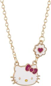 img 2 attached to 🎀 Girls' Fashion Jewelry Set: Hello Kitty Stud Earring and Necklace Collection