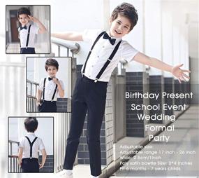 img 2 attached to 👔 Stylish and Adjustable Livingston Kid's Suspender Bowtie Sets: Perfect Accessory for Little Gentlemen