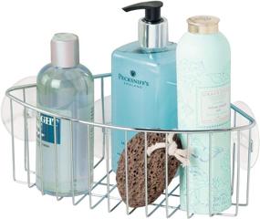 img 3 attached to 🚿 Stainless Steel Rondo Metal Wire Bathroom Shower Caddy Corner Basket | Ideal for Shampoo, Conditioner, Soap, Creams, Towels, Razors, Loofahs | Powerful Suction