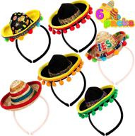 🎉 joyin 6 шт. cinco de mayo fiesta ткань и панамы из соломы для веселой вечеринки hat party supplies, мексиканские тематические украшения, фотоаксессуары для luau event, dia de muertos и подарки на вечеринке - идеальные для seo логотип