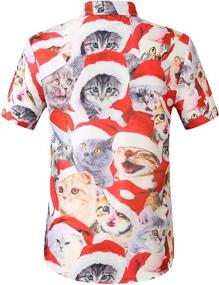 img 3 attached to 🌴 SSLR Tropical Hawaiian Christmas Shirts - Festive Men's Clothing for the Holidays