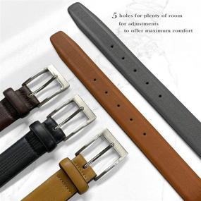 img 1 attached to 👔 32mm Leather Casual Dress Men's Belt - LA1130 - Stylish Accessories for Gentlemen