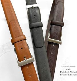 img 3 attached to 👔 32mm Leather Casual Dress Men's Belt - LA1130 - Stylish Accessories for Gentlemen