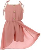 🎀 igirldress sleeveless button birthday dress for little girls logo