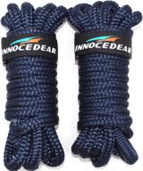 🚤 innocedear 2 pack premium navy blue dock lines - 15 ft / 25 ft / 35 ft with eyelet. double braided nylon dock line/mooring lines for high-performance marine boats ropes логотип