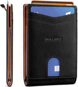 img 4 attached to BULLIANT Minimal Pull Tap Blocking Wallet: Sleek Design for Maximum Security