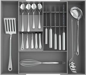 img 4 attached to Expandable Organizer Adjustable Silverware Removable