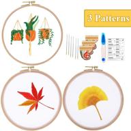 jimlink 3 pack embroidery kit: beginner's diy cross stitch with patterns & instructions - parent child interactive kits logo