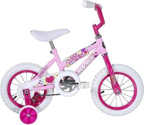 img 2 attached to Magna Kids Bike Girls - 12 Inch Wheels Training Wheels White/Pink/Purple - Ages 2 Years & Up