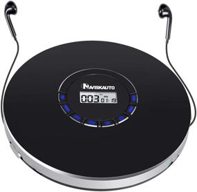 img 4 attached to Portable CD Player with LED Backlit Display, Rechargeable & Compact, 12 Hours Playing Time, Anti-Skip, Shockproof, 3.5mm AUX Cable - Small CD Player for Car