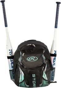 img 1 attached to 🎒 Сумка для бейсбола Rawlings Storm для девочек - идеальный рюкзак для снаряжения в тибол и софтбол - разработан для молодежи и взрослых.