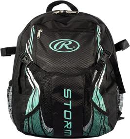 img 4 attached to 🎒 Сумка для бейсбола Rawlings Storm для девочек - идеальный рюкзак для снаряжения в тибол и софтбол - разработан для молодежи и взрослых.