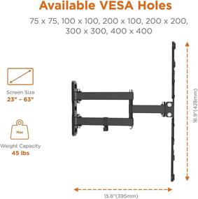 img 1 attached to 📺 Optimized Full Motion Wall Mount for 23-63 inch TVs up to 45 lbs - by Link2Home