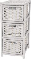 🚪 exquisite oriental furniture: 25" natural fiber chest of drawers in elegant white логотип